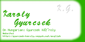 karoly gyurcsek business card